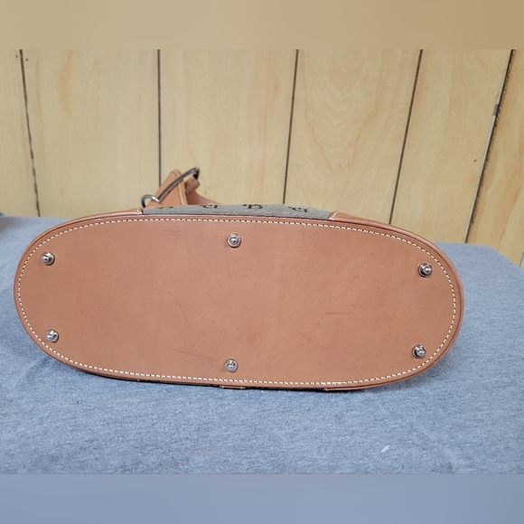 Dooney and Bourke Signature Canvas and Leather Shoulder Bag - Picture 9 of 10